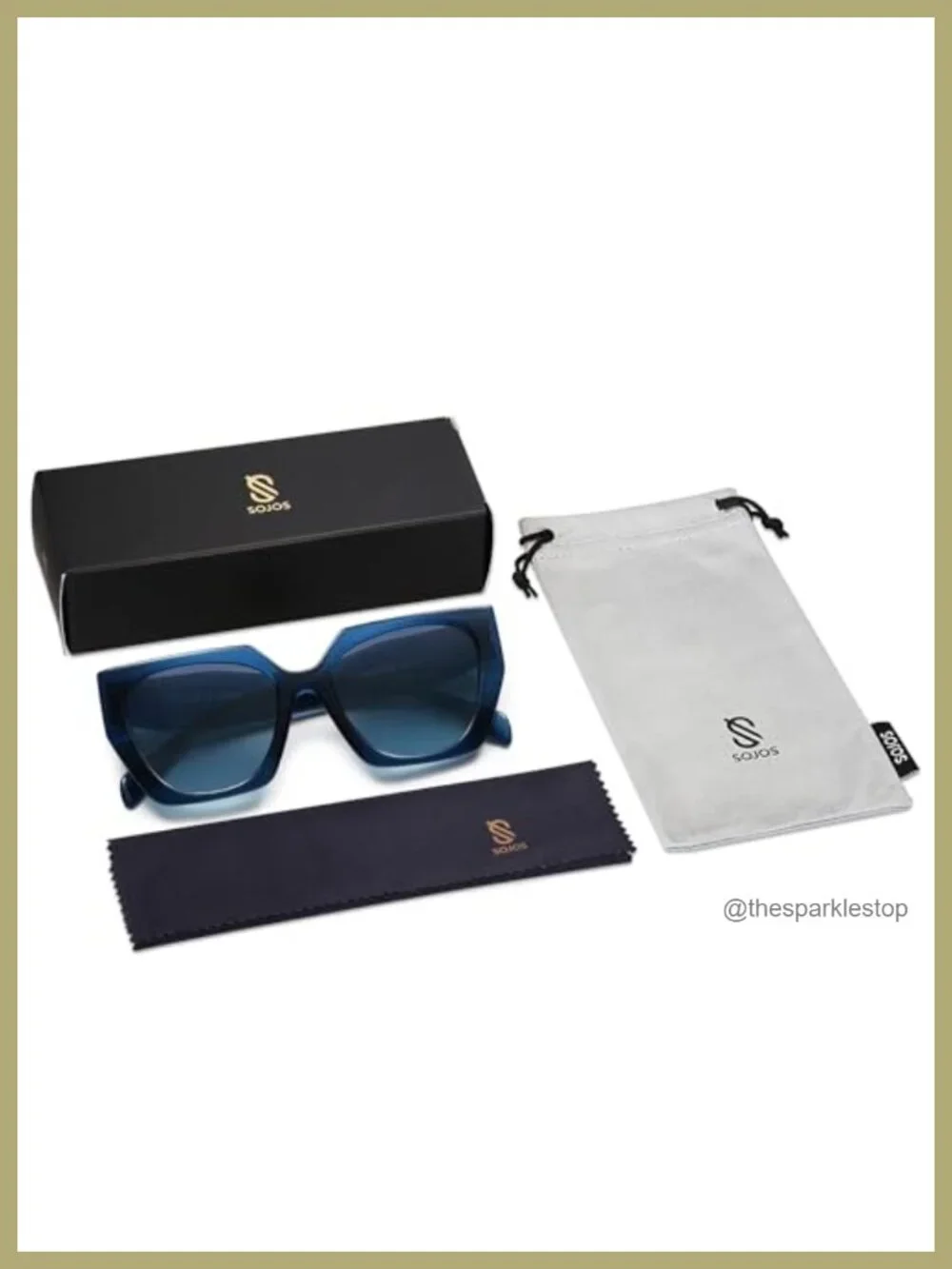 Oversized Polarized Square Cateye Sunglasses UV400 Protection for Women